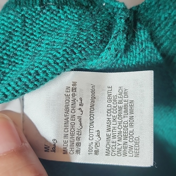 Karen Scott Emerald green sweater, Womens, 100% Cotton, EUC - Picture 5 of 5